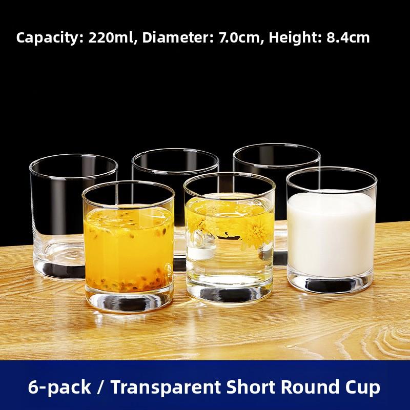 High Temperature Resistant Glass Cup Set for Home Use Guest Drinking Tea Juice Beer White Wine Cup New Model Transparent roun...
