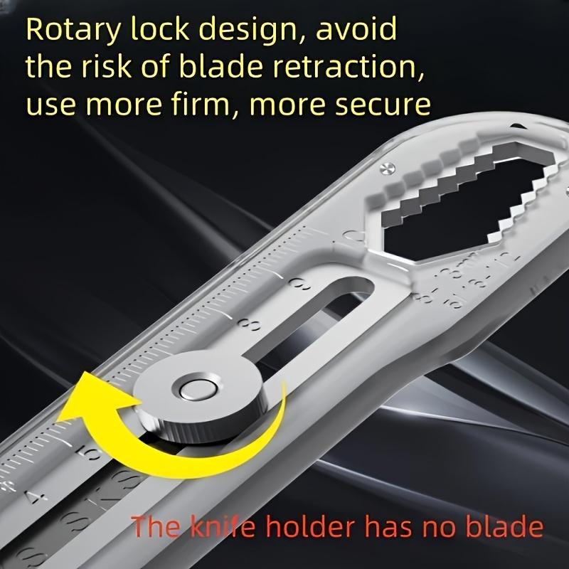 Durable Craftsmanship, Heavy-Duty Stainless Steel Utility Knife Handle, Non-Slip Grip, Foldable Art Knife Holder, Ideal for Wallpaper Cutting