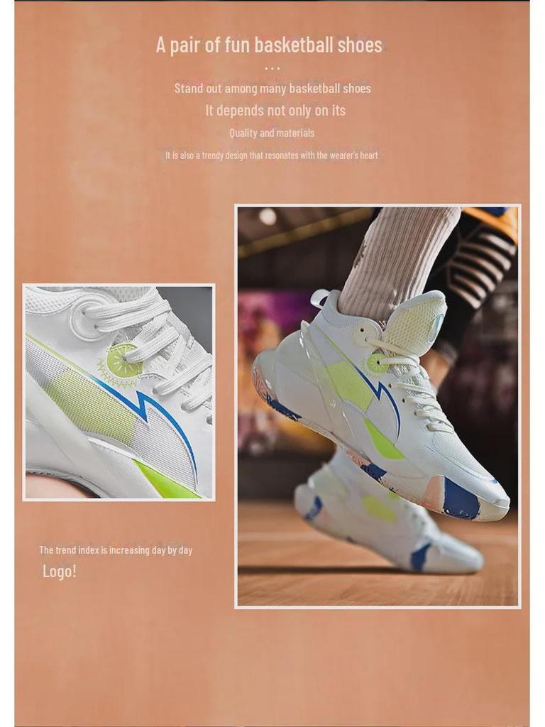 Sonic 10 Unisex Mesh Breathable Shock-Absorbing Basketball Shoes - Soft-Soled, Wear-Resistant, Ideal for Sports and Actual Combat.