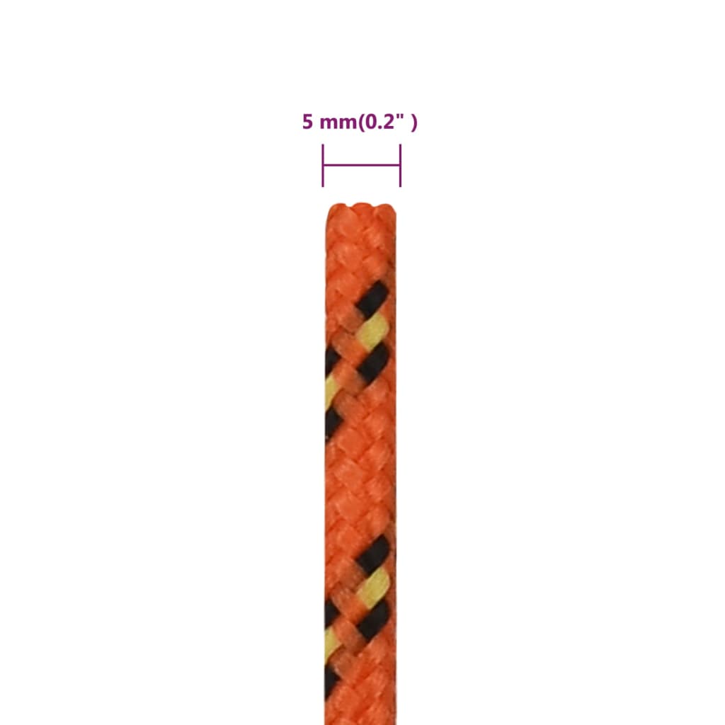 Vidaxl Linka Żeglarska, Pomarańczowa, 5 Mm, 25 M, Polipropylen