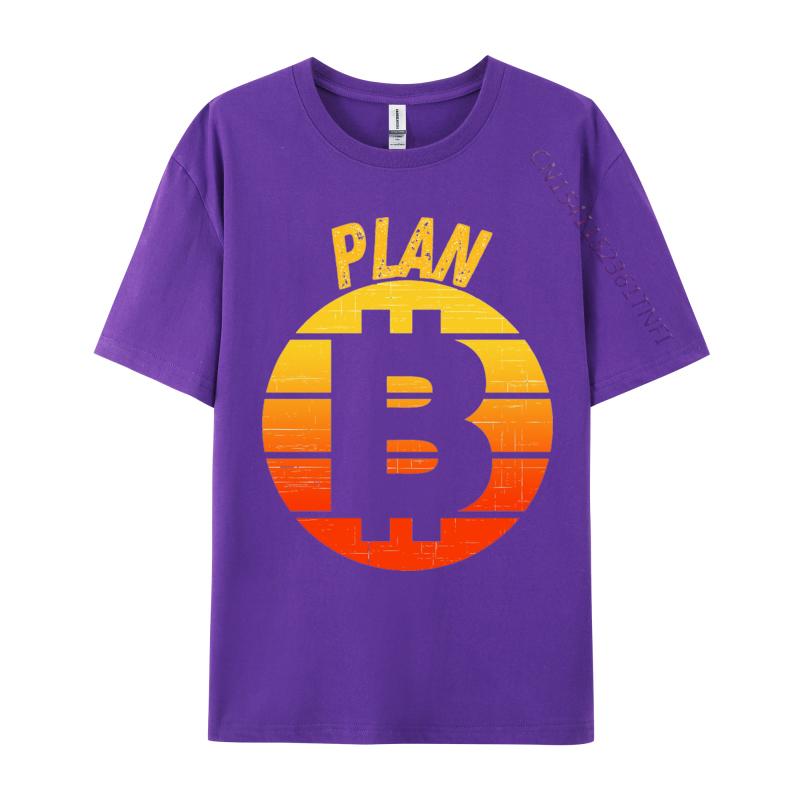 Plan Bitcoin Tshirt Pure Cotton Man Tops Shirts Camisa Normal TeeShirts 2024 Hot Sale Printed On Design