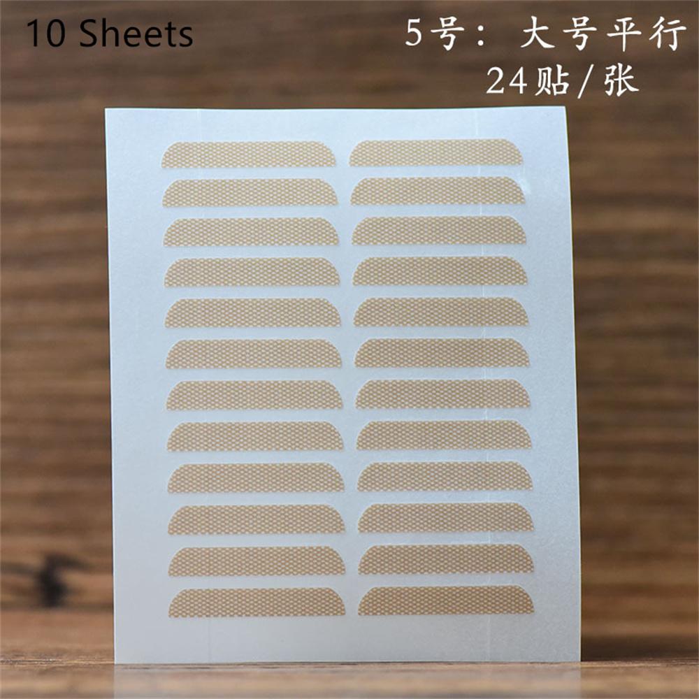 10sheet Gauze Lace Mesh Invisible Double Eyelid Sticker Waterproof Transparent Natural Self-adhesive Eyelid Tape Eye Makeup Tool