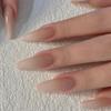 24pcs Manicure DIY Gradient Press On Nails French Long Almond Simple False Nails