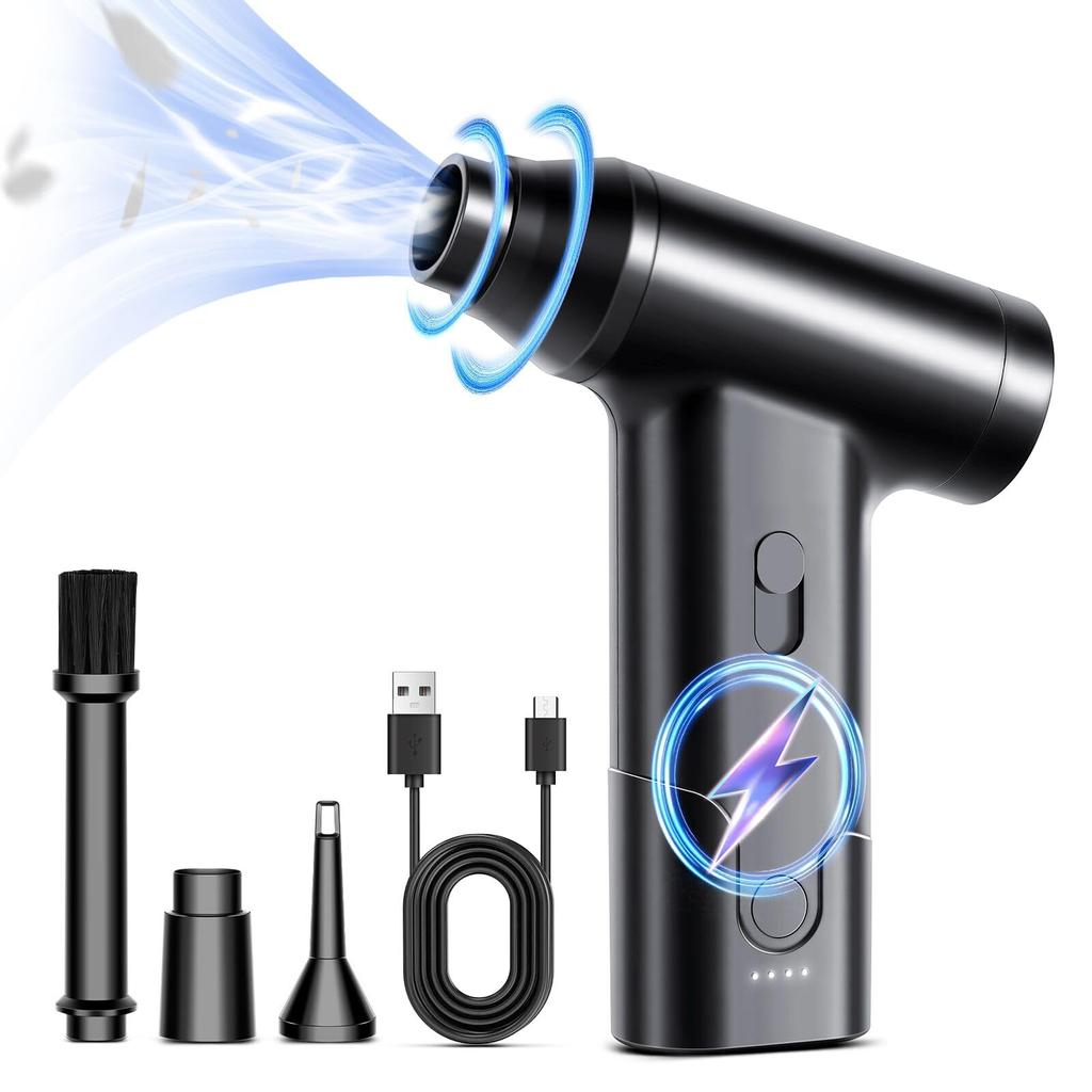 Electric Air Duster, 110000RPM Mini Air Duster, Powerful Alternative To Compressed Air Cans, Portable CVT Keyboard Cleaner