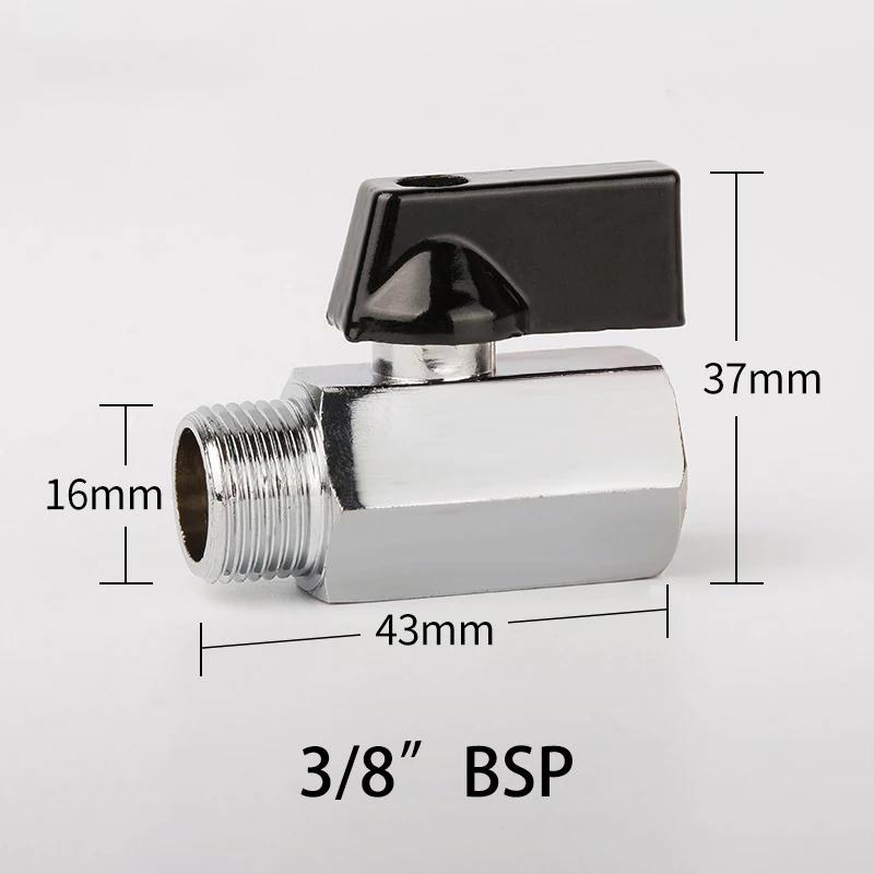 1/8" 1/4" 3/8" 1/2" Резьбовой Мини Латунный Шаровой Кран BSP Папа-Мама Компрессор Воздух Вода Газ Нефть Запорный Кран