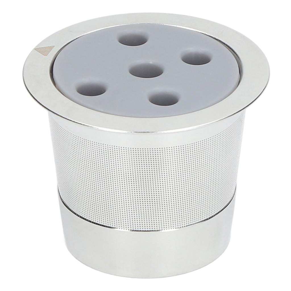 5 Hole Reusable Coffee Pod Filter Stainless Steel Refillable Coffee Powder Filter with Brush Spoon
