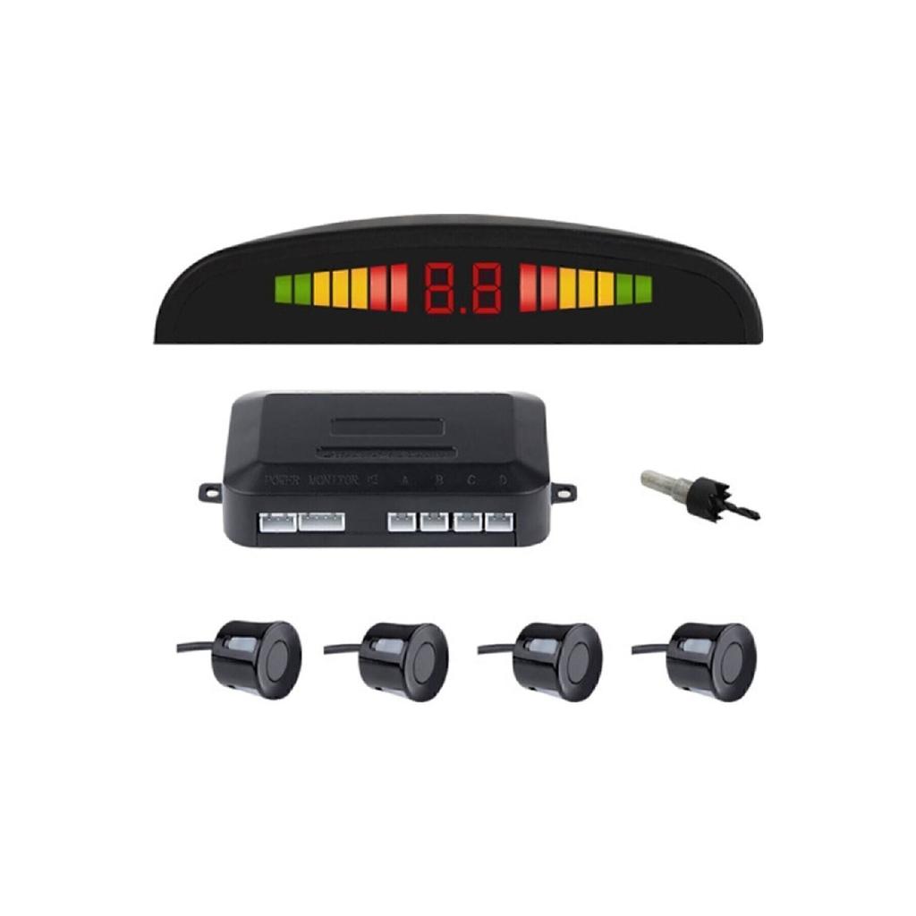 Car Parking Sensor With Digital Display 22 Mm Black Sensor Eye With Sound Alarm