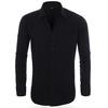 Men's Large Business Classic Stripe Comfortable Long Sleeve Shirt