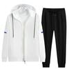 Wolass Tracksuit Hoodie and Solid Loose Long Size XL Men's Set, Pants, Breathable, Casual, Moisture-Wicking, Quick-Drying, Fall/Winter Wear,
