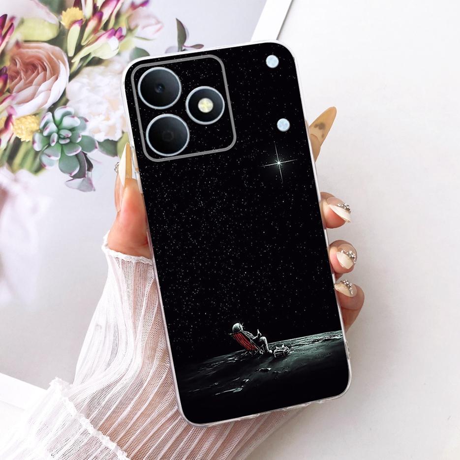 Чехол для Realme Note 80 4G RMX5388 Милый Кот Цветы Рисованный Чехол Мягкий Силиконовый Чехол Для Realme Note 80 Note80 Задняя Крышка Fundas