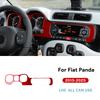 Real Soft Carbon Fiber Sticker For Fiat Panda 2013-2019 2020 2025 2025 2025 2025 2025 LHD RHD Car Air Outlet instrument Panel