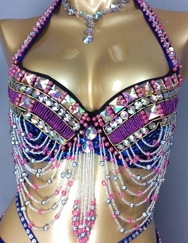 New Women's Belly Dance Costumes Senior Bra Belly Dancing Clothes Bellydance Bead Sequins Bra Top