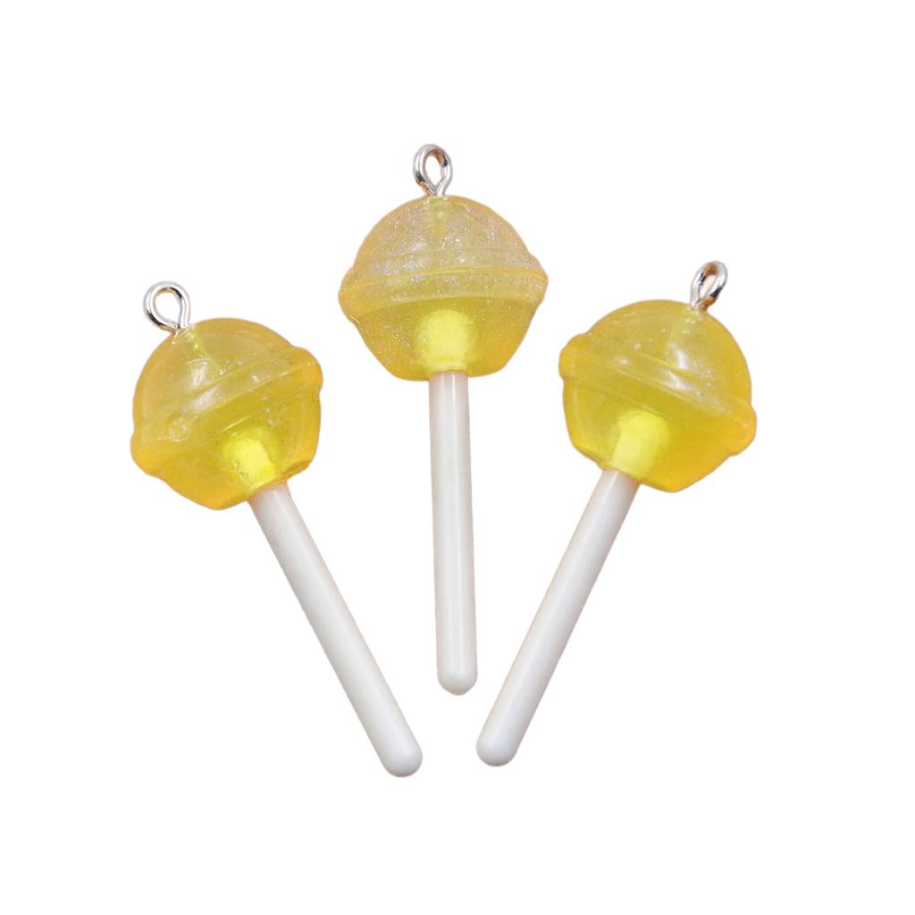 3 шт. Уникальная подвеска-леденец в форме звезды, сердца, круга с прочным покрытием из смолы для повседневной носки.