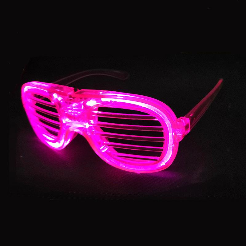 LED Light-Up Louver Glasses - Flashing Party Accessories for Disco & Bar Events