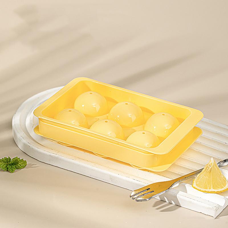 6 Ice Boll Hockey PP Mold Frozen Whiskey Ball Popsicle Ice Cube Tray Box Lollipop Making Gifts Kitchen Tools Accessories