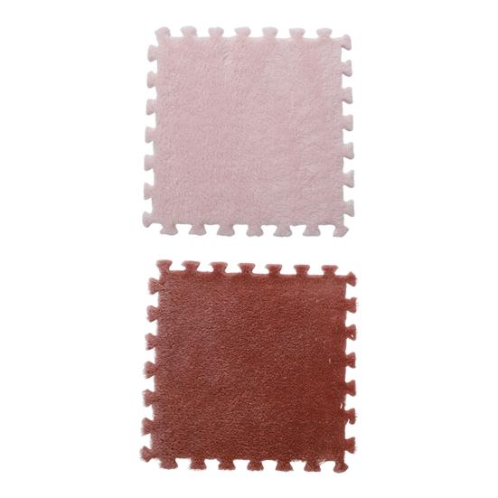 2Pcs Floor Mat No Hair Loss Decorative Anti-fading Great Puzzle Design Bay Window Floor Protective Carpet Daily Use