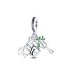 925 Silver Charms Beads Plants Flowers Rose Tree Of Life Clip Dangle Fit Bracelet Bangle Jewelry