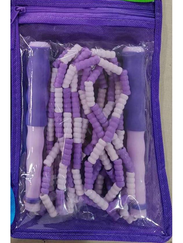 Kids' Adjustable Knotless Bamboo Bead Jump Rope for Beginners