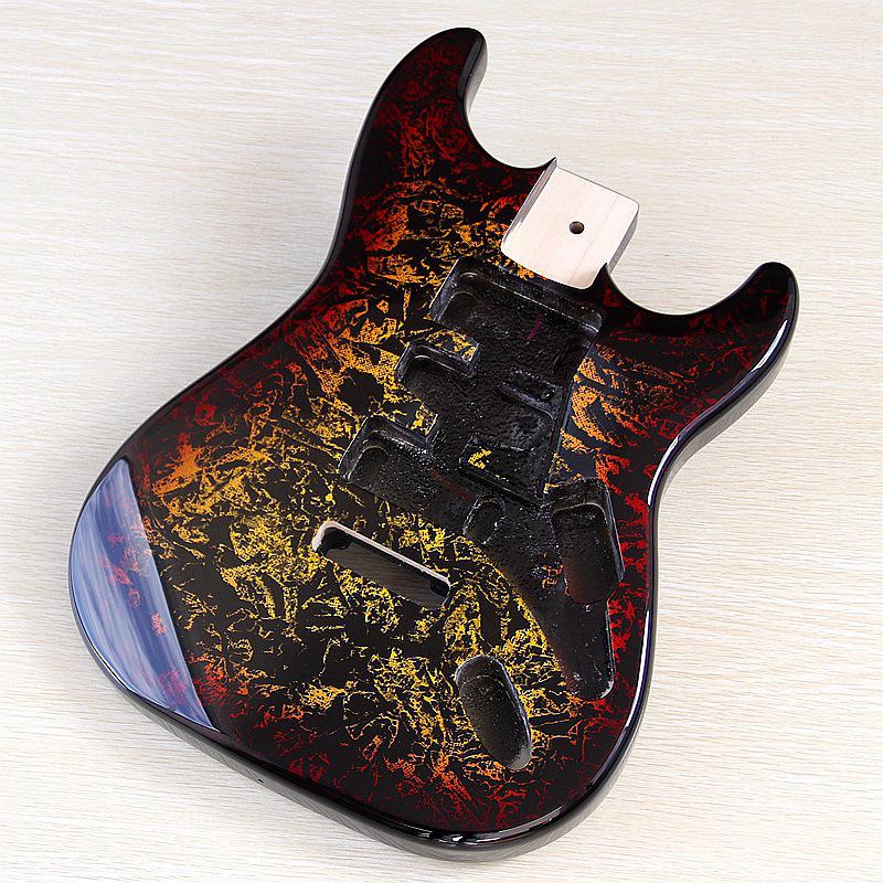 Градиентный Красно-Желтый Корпус Электрогитары: Блестящий аксессуар для DIY-модификации