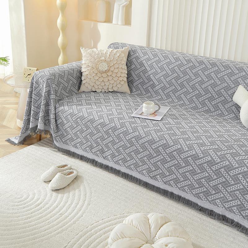 Скандинавский стиль Простой однотонный чехол для дивана Ткань Four Seasons Универсальное полотенце для дивана Полный чехол Универсальный чехол для дивана «все включено»