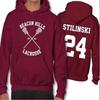 Urban Style Men's Hooded Sweatshirt With Letter Print Cozy Fleece Long Sleeve