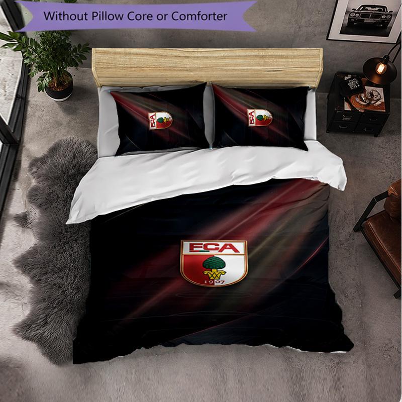 FC Augsburg FC Themed Bedding 3Pcs Duvet Cover Set Decorative Bed Linen For Teen Room Home Decoration