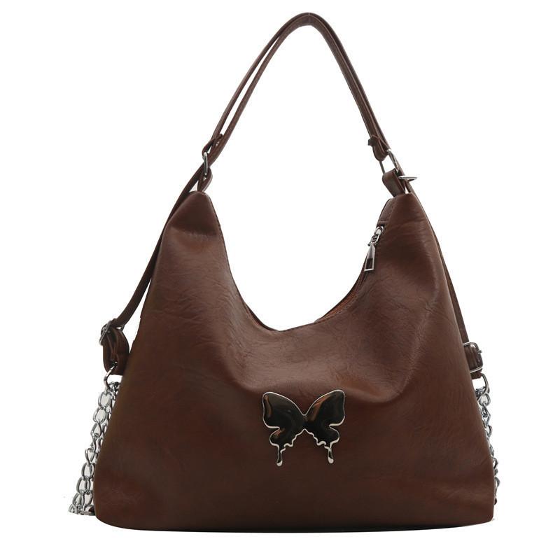 Chic Seam Stitching Tote Bag For Women 2024 Spring New Fashion Commuter Shoulder Bag
