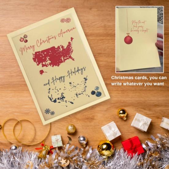 Счастливого Рождества, Америка! Открытка к президентским выборам 2024 года! Поздравительная открытка к патриотическому празднику!