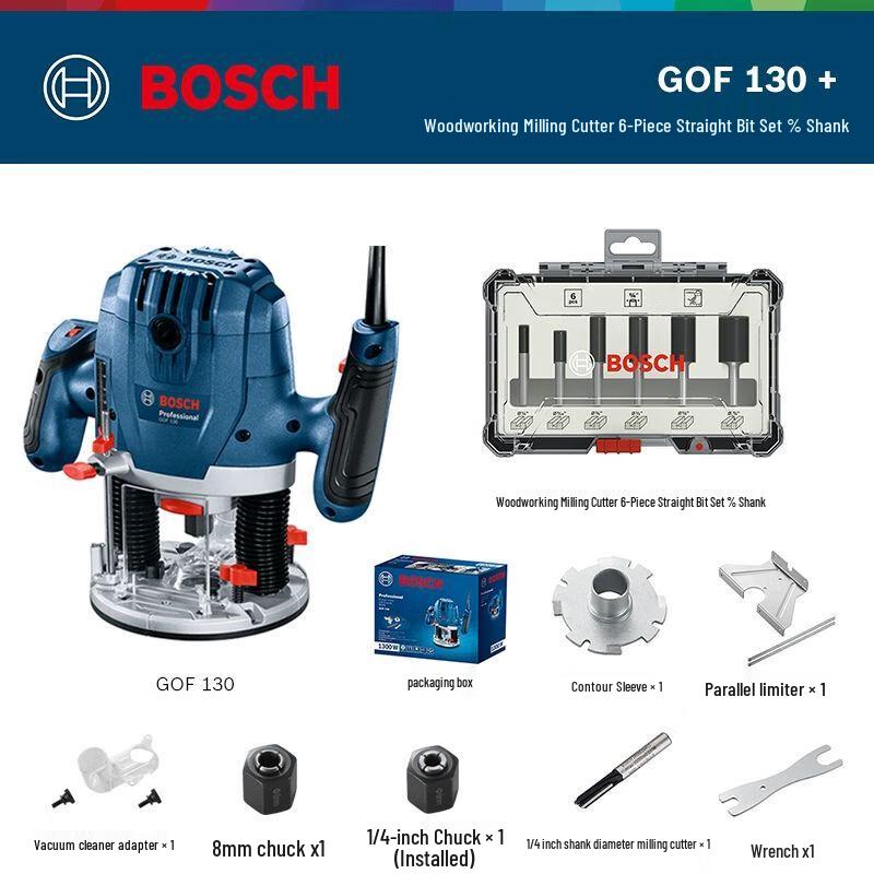 Bosch GOF130 Handheld Electric Wood Router CN plug (adapter included)