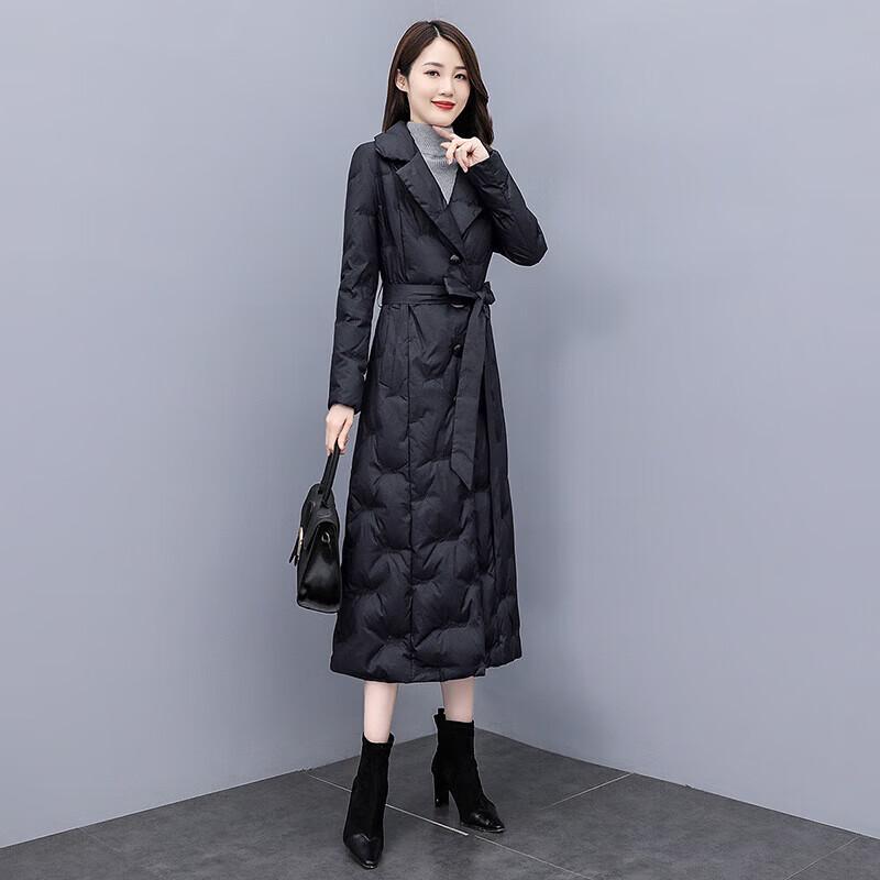 Sibaoshe Women's Mid-Length Slim-Fit Down Jacket