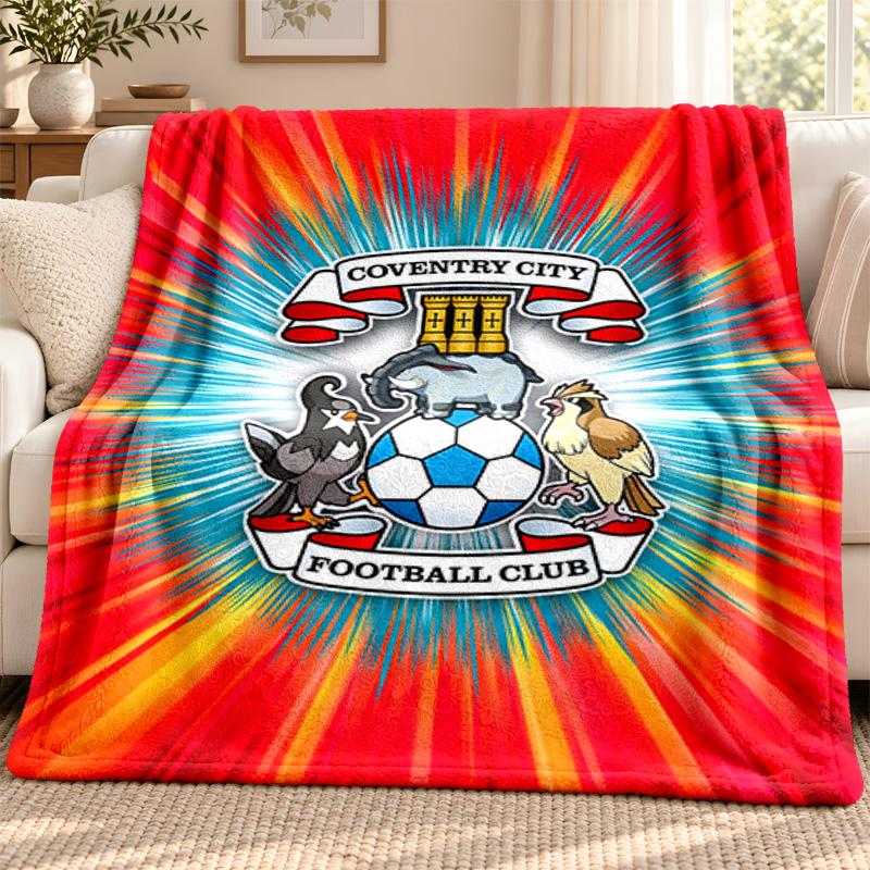 Coventry City F.C. blanket Flannel Blanket Soft Cozy Plush Throw for Sofa Bed Lightweight Home Decoration Outdoor camping