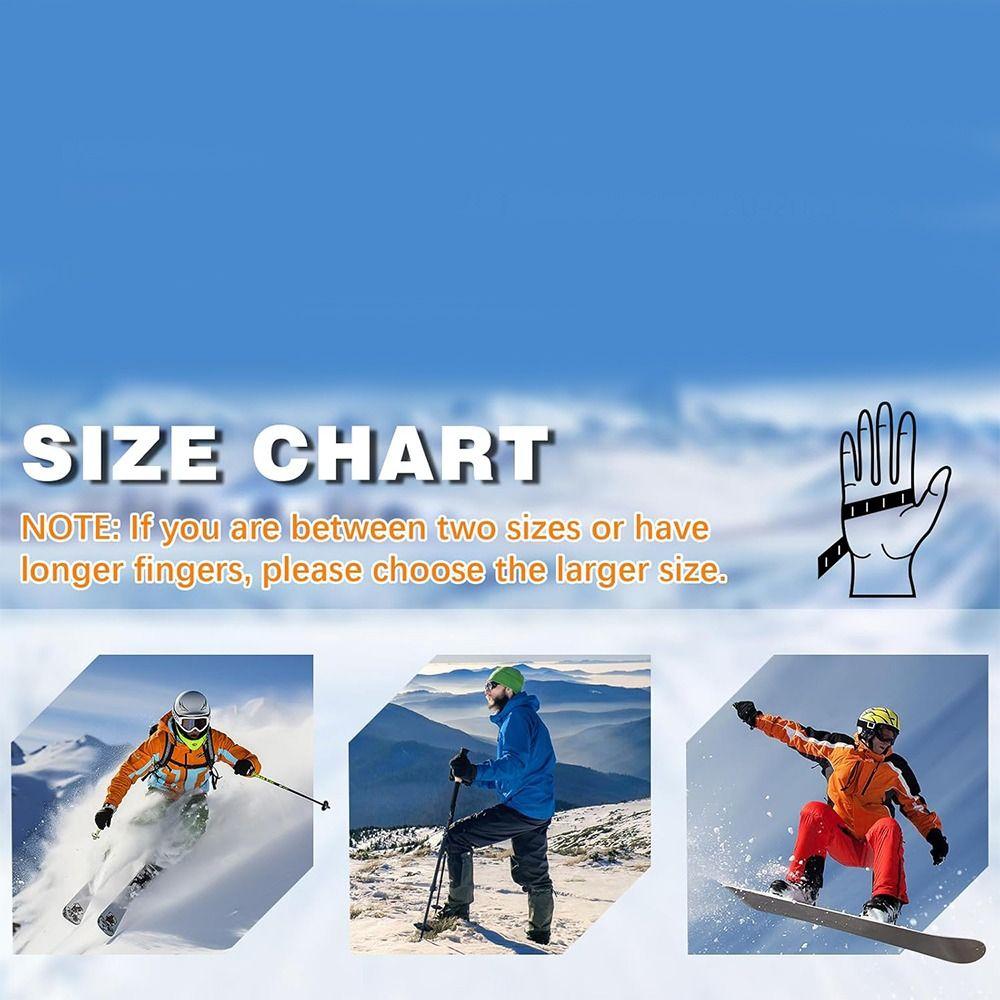 Heated Heated Gloves 4000mAh Electric Ski Gloves  for Cycling Hiking Camping