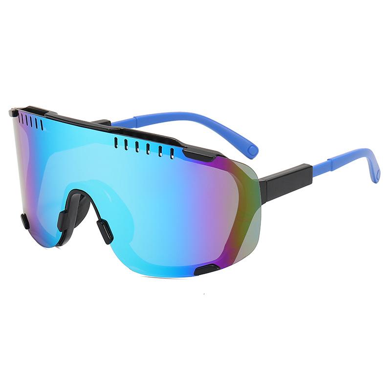 New Outdoor Cycling Glasses Large Frame Colorful Anti-Ultraviolet Sunglasses Fashionable Sports Sunglasses Men 9929