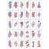 30pcs/Set Women Easy To Use Black Rose Flowers Arm Decal Temporary Tattoos Body Stickers Fake Tatoo