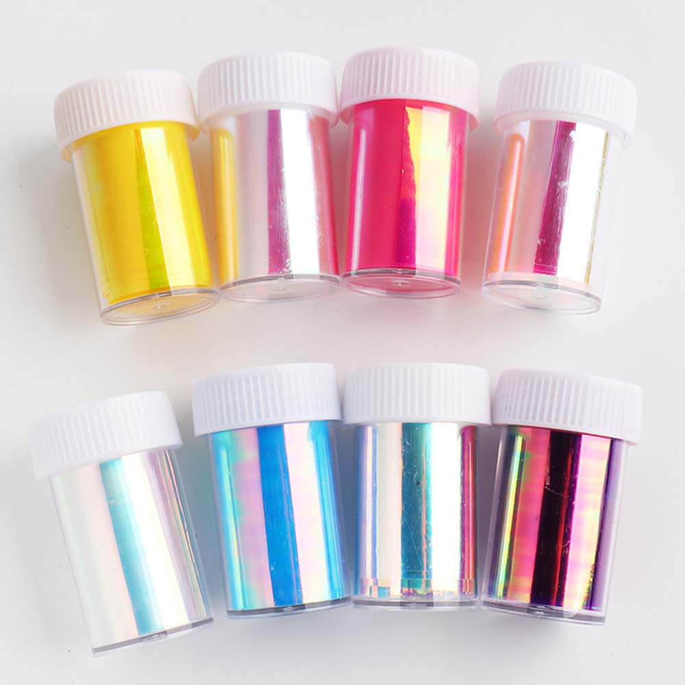 Manicure Aurora Color Glass Paper Aurora Nail Art Sticker Broken Glass Paper Film DIY Nail Art