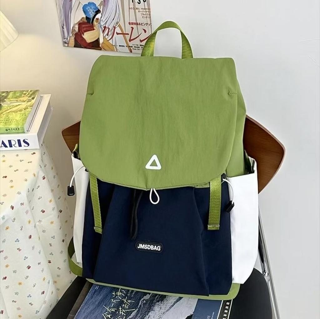Schoolbag Korean version, high value, trendy fashion, large capacity, color matching, fresh travel, class, computer backpack, student men's and