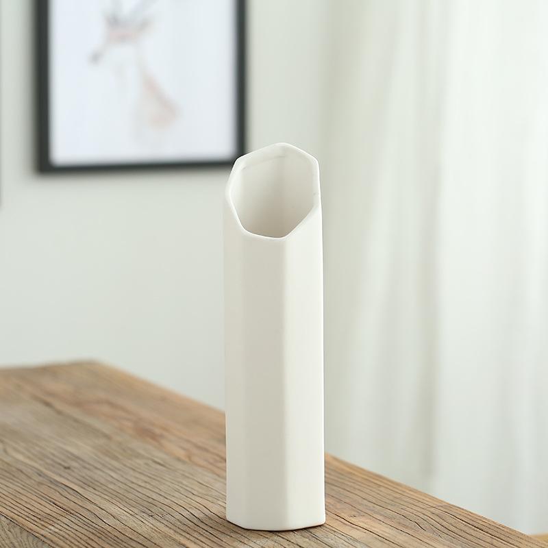 Nordic Simple Starry Dried Flower with Vase Living Room White Porcelain Flower Table Hydroponic Ceramic Vase Decoration