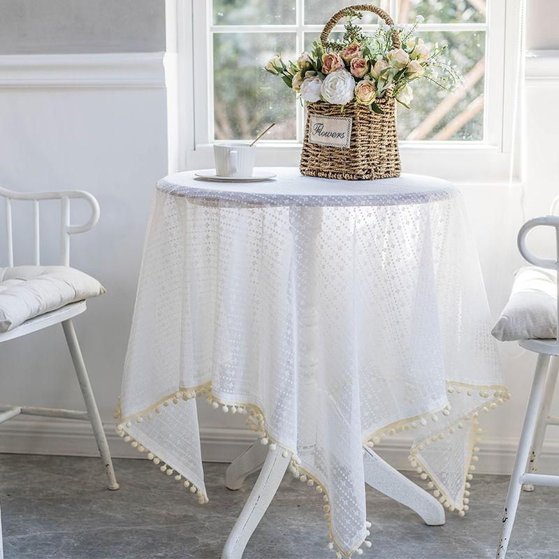 French Round Table Korean American Lace Cover Towel Square Towel Coffee Table Tablecloth Pastoral European Style