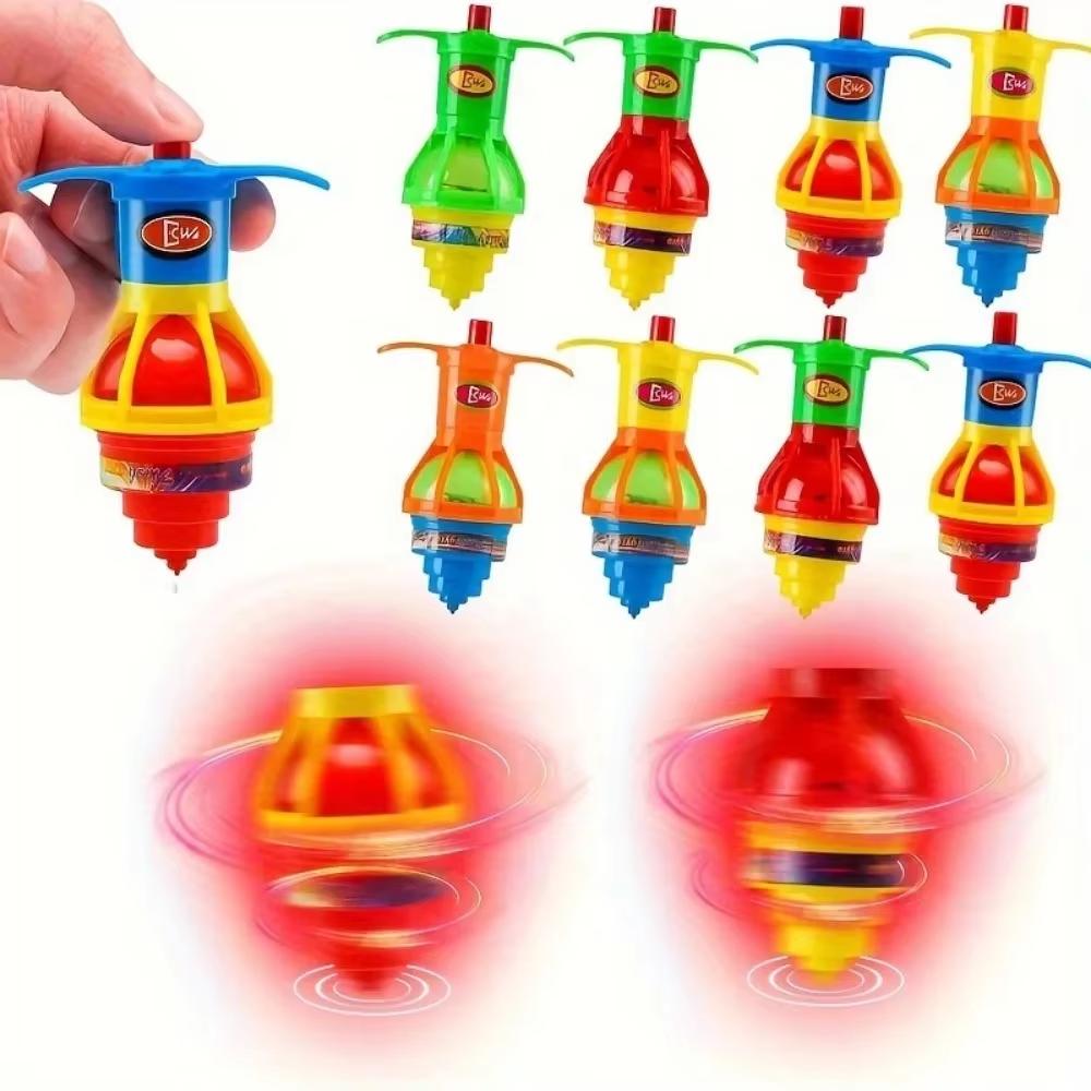 10Pcs Led Light Up Glitter Top Spin Toy - Perfect For Kids Birthday Party Favors, Easter Gift Fillers Classroom Prizes