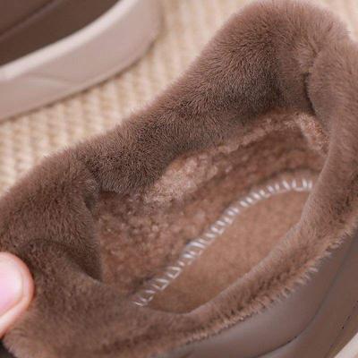 Зимние новые бархатные утолщенные модные сноубутсы, непромокаемые, с толстой подошвой, хлопковые ботинки на одной педали, теплые, универсальные хлопковые туфли