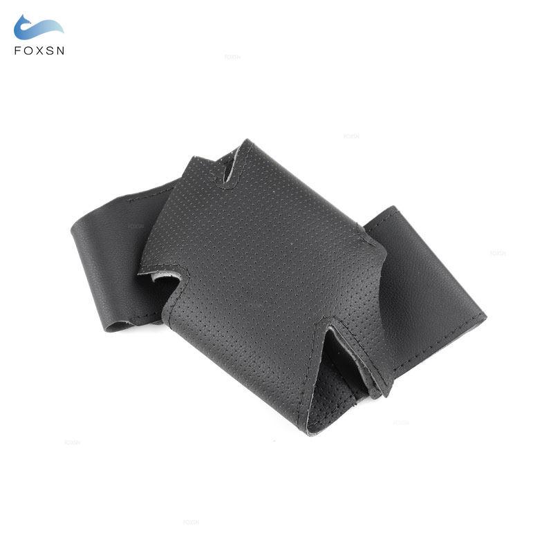 Black Car Accessories Steering Wheel Cover Leather Trim For Hyundai Ix25 2014 2015 2016 2017 Ix35 2018 Creta 2016 Elantra