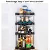 1 Set Kitchen Storage Shelf Stainless Steel Kitchen Corner Storage Organizer Detachable Shelf Home Supply