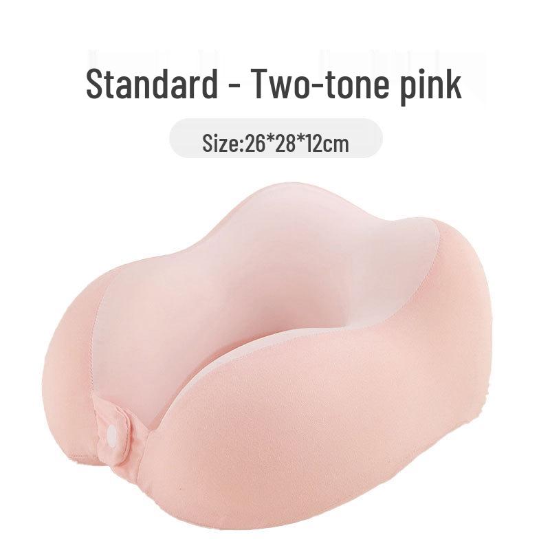 Дорожная подушка из пены с памятью U-образной формы с компактным хранением и поддержкой шеи с двумя выступами