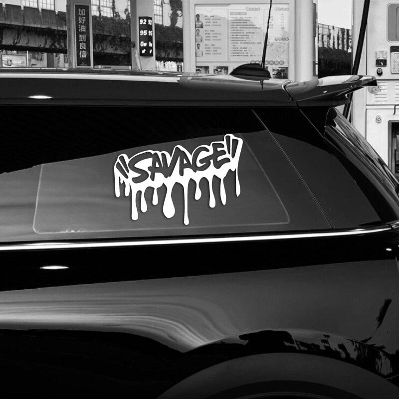 Наклейка "SAVAGE", Автомобильные наклейки, Виниловые декали - Для автомобилей, Грузовиков, Стен, Ноутбуков, Окон, Мотоциклов, Бамперов Или Поделок