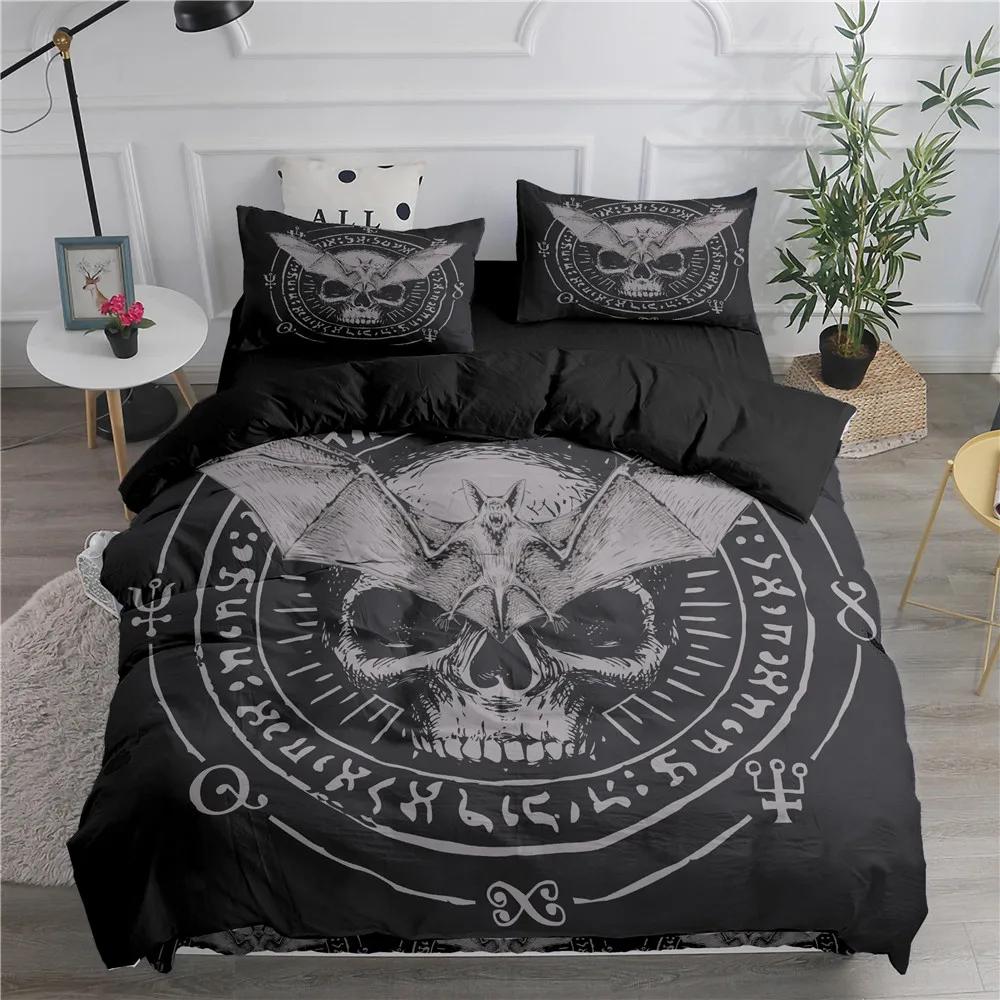 Комплект постельного белья «Хэллоуин летающий вампир» с изображением летучих мышей, пододеяльник «Колдовство», волшебное одеяло, односпальное, двуспальное, королевское, полиэстеровое одеяло