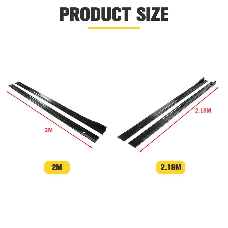 Hot Sale Car Side Skirt Adjustable Bumper Carbon Fiber Modifiedextension Rocker Plate Lip For Kia For Ford For Mazda For BMW