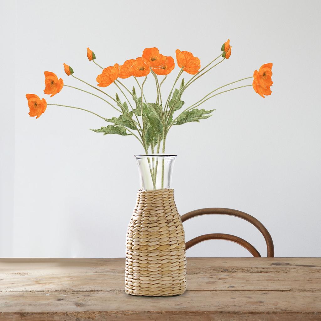 4 головы, имитация цветов мака, искусственные шелковые цветы, уличные искусственные полевые цветы, многоцветный букет