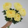 3 шт. Имитация Одиночная ветка Шелковая ткань Золотая хризантема Маргаритка Пион Искусственный цветок