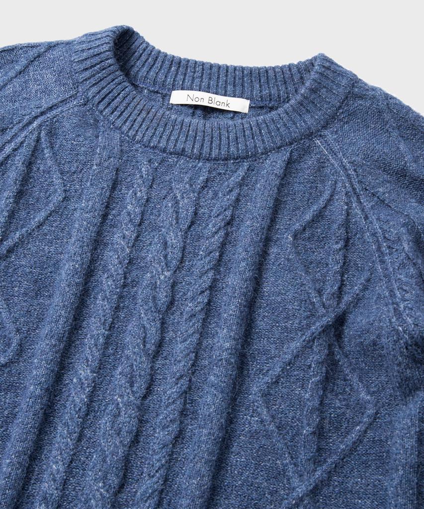 NONBLANK Cable Texture Round Knit_Blue