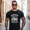 2024 Summer New American Retro Short Sleeve O-neck Motorcyce Printed T-shirt Men's Simple  Washed Casual Youth Tees